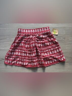 Crazy 8 Red and White Floral-Print Girls' Skort